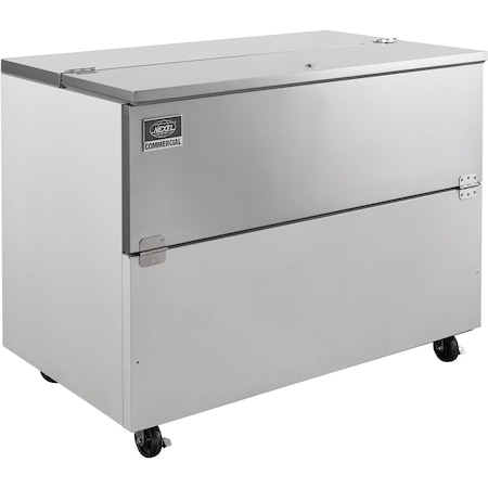 Global Industrial Nexel Mobile Milk Cooler, Single Sided, 18.5 Cu. Ft., Stainless Steel 243093